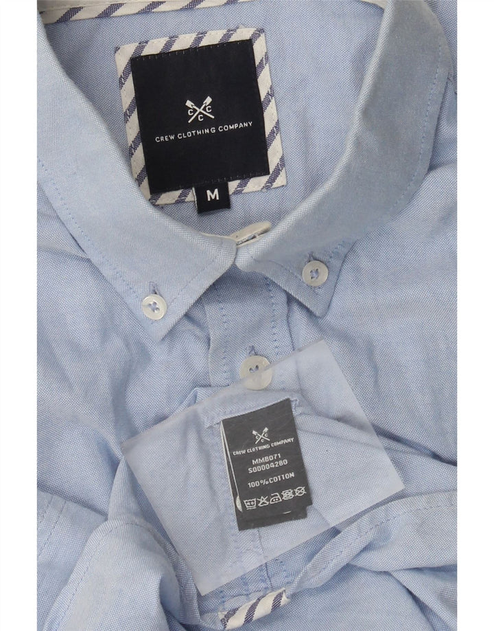 Crew Clothing Męska koszula z krótkim rękawem, średnioniebieska, bawełniana