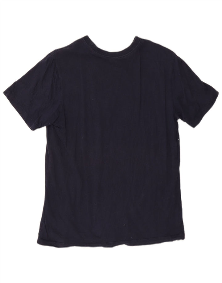 Męski T-shirt z grafiką NIKE, średni, granatowy, bawełniany