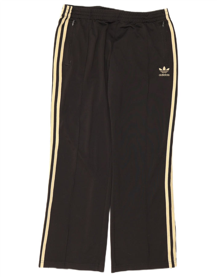 Damskie spodnie dresowe Adidas EU 42, duże, czarne, poliestrowe