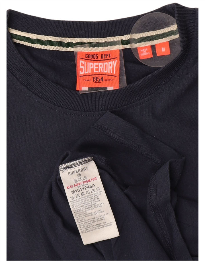 T-shirt męski Superdry, średni, granatowy, bawełniany