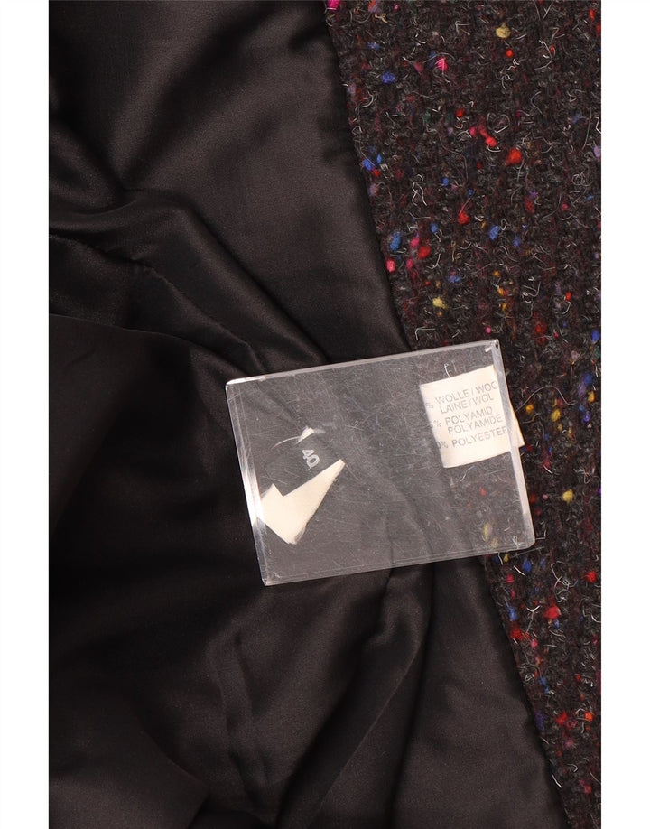 VINTAGE damski płaszcz oversize EU 40 średnioszary, wełniany w cętki