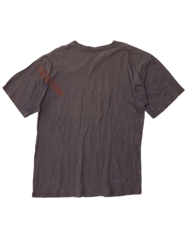 T-shirt męski HARD ROCK Malta z grafiką, średnioszary, bawełniany