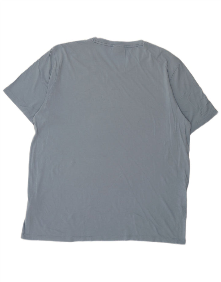 T-shirt męski Hugo Boss, top XL, niebieska bawełna