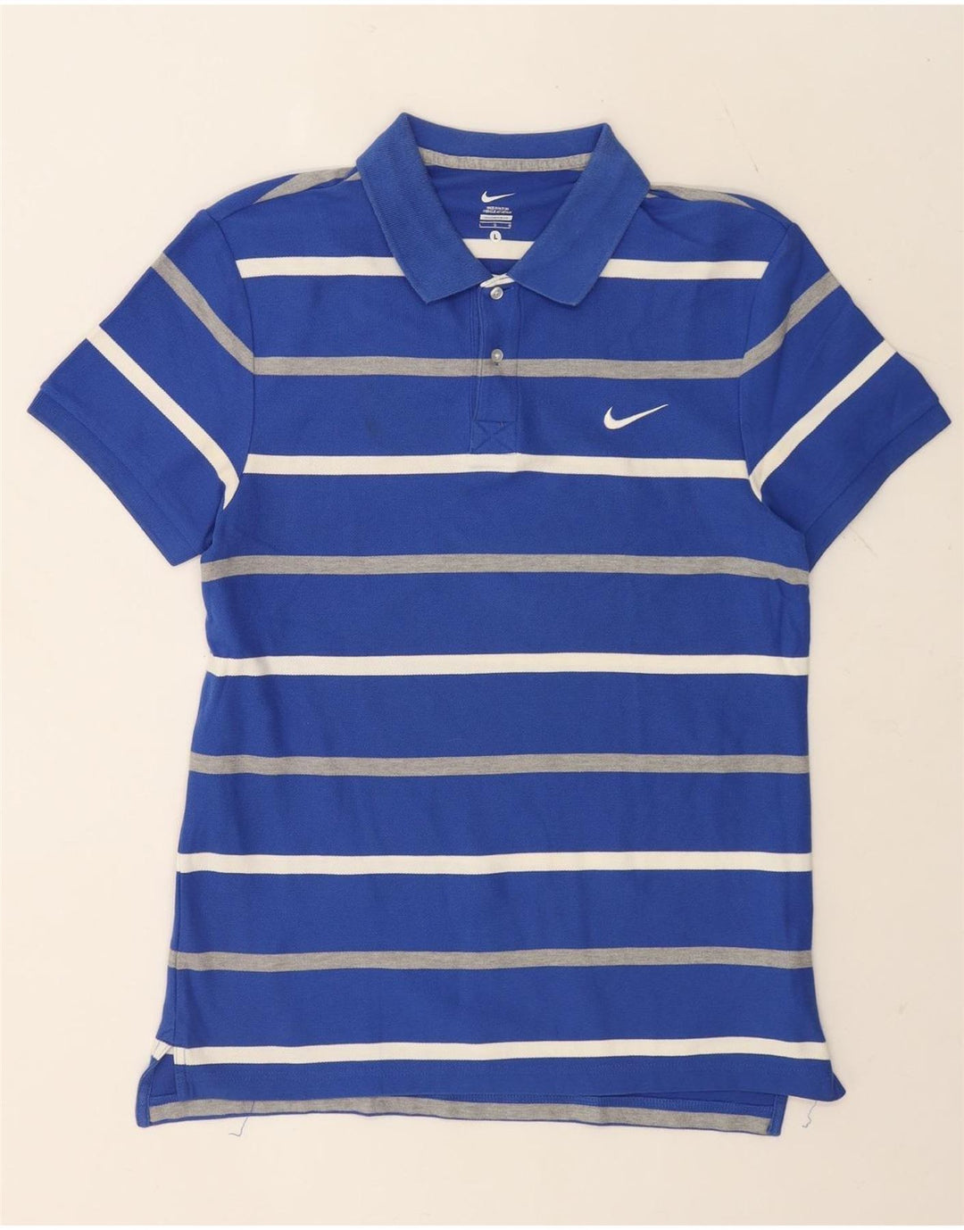 Męska koszulka polo NIKE, duża, bawełniana w niebieskie paski
