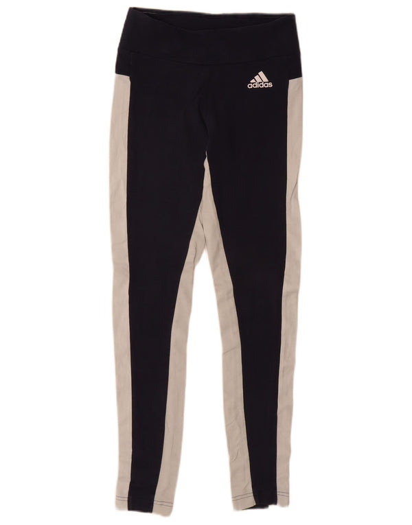 Damskie legginsy Adidas Graphic UK 4 XS w kolorze granatowym