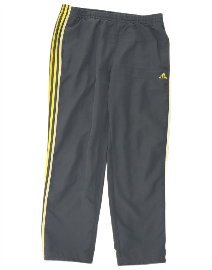 Męskie spodnie dresowe Adidas Climalite, duże, szare, z poliestru