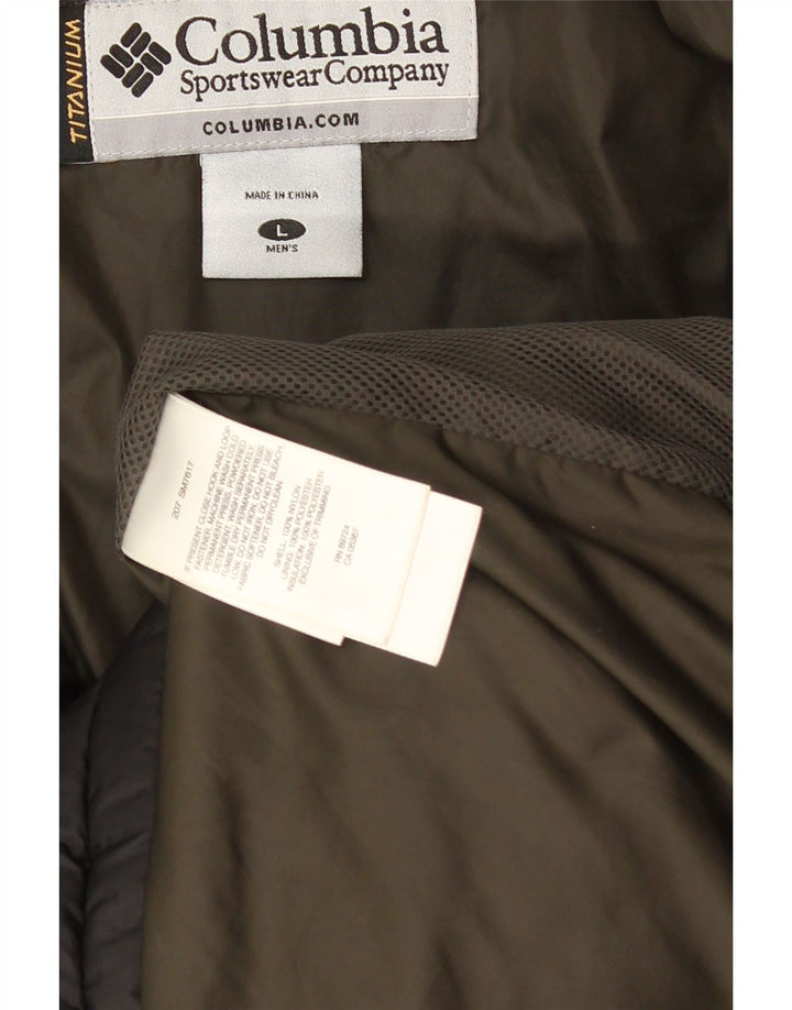 Męska ocieplana kurtka Columbia UK 40, duża, czarna nylonowa