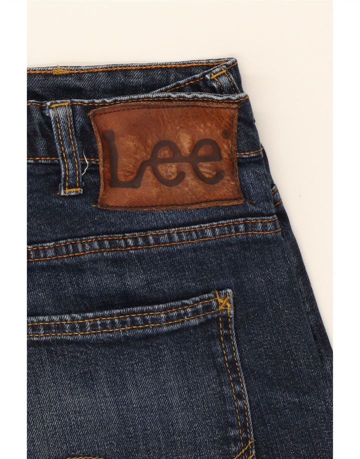 Damskie jeansy LEE Powell Straight W34 L30 Granatowa bawełna