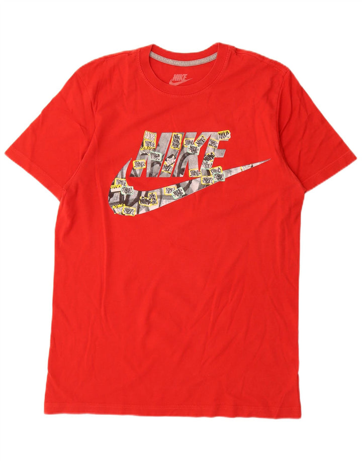 Męski T-shirt Nike o regularnym kroju z grafiką, średni czerwony