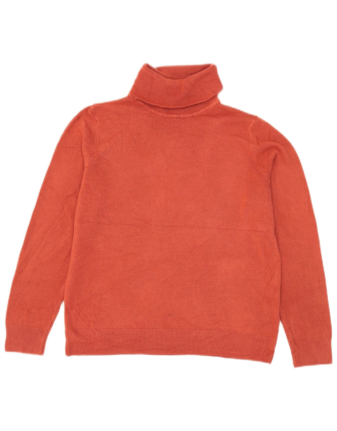 Marks & Spencer Damski sweter z golfem UK 12 Średni pomarańczowy akryl