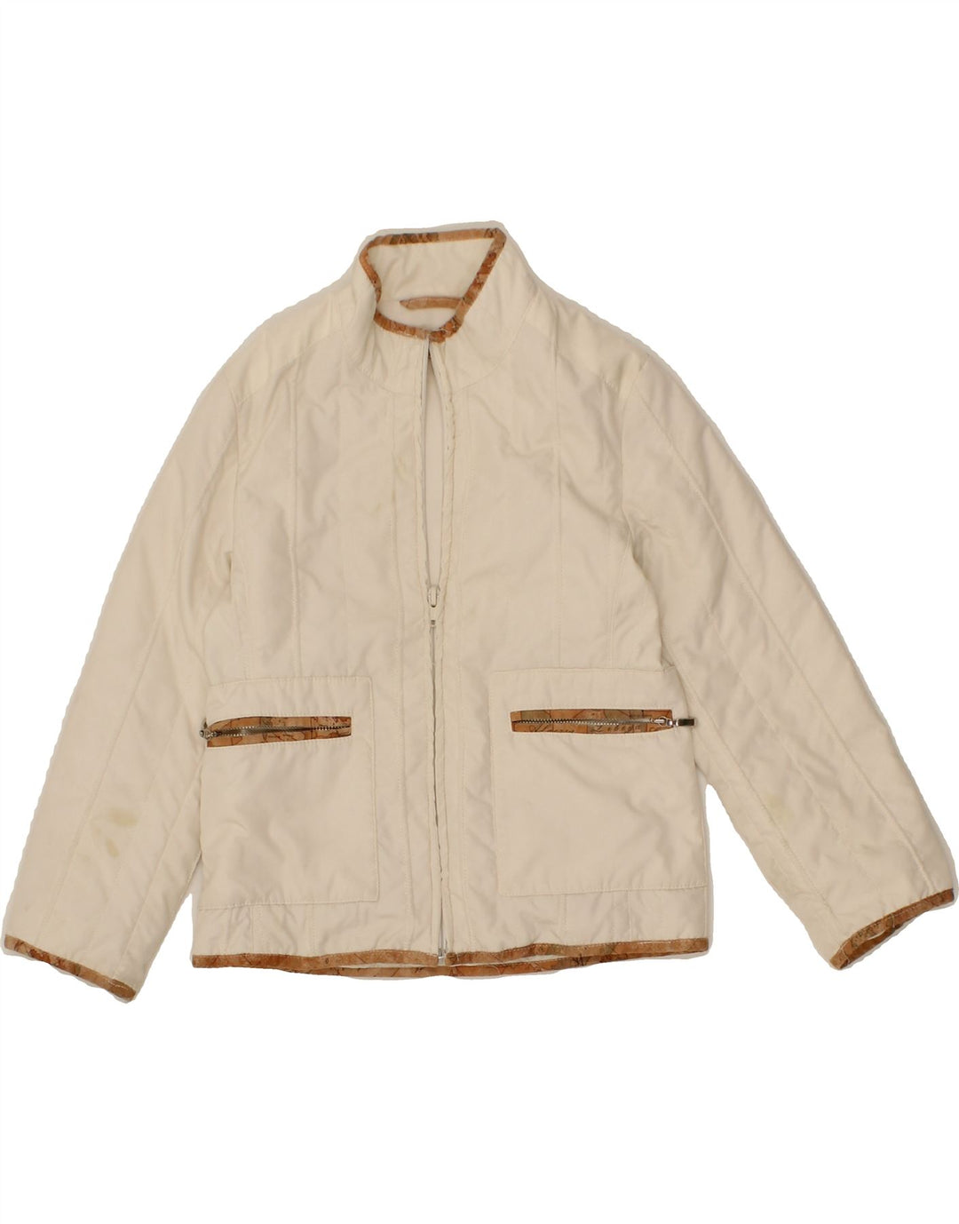 ALVIERO MARTINI Girls Bomber Jacket 5-6 Years Off White Polyester Vintage ALVIERO MARTINI and Second-Hand ALVIERO MARTINI from Messina Hembry 