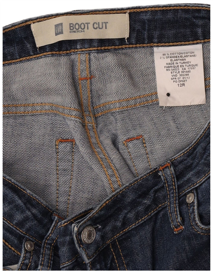 Jeansy damskie Gap Stretch Bootcut US 12, duże, W32 L29, niebieska bawełna