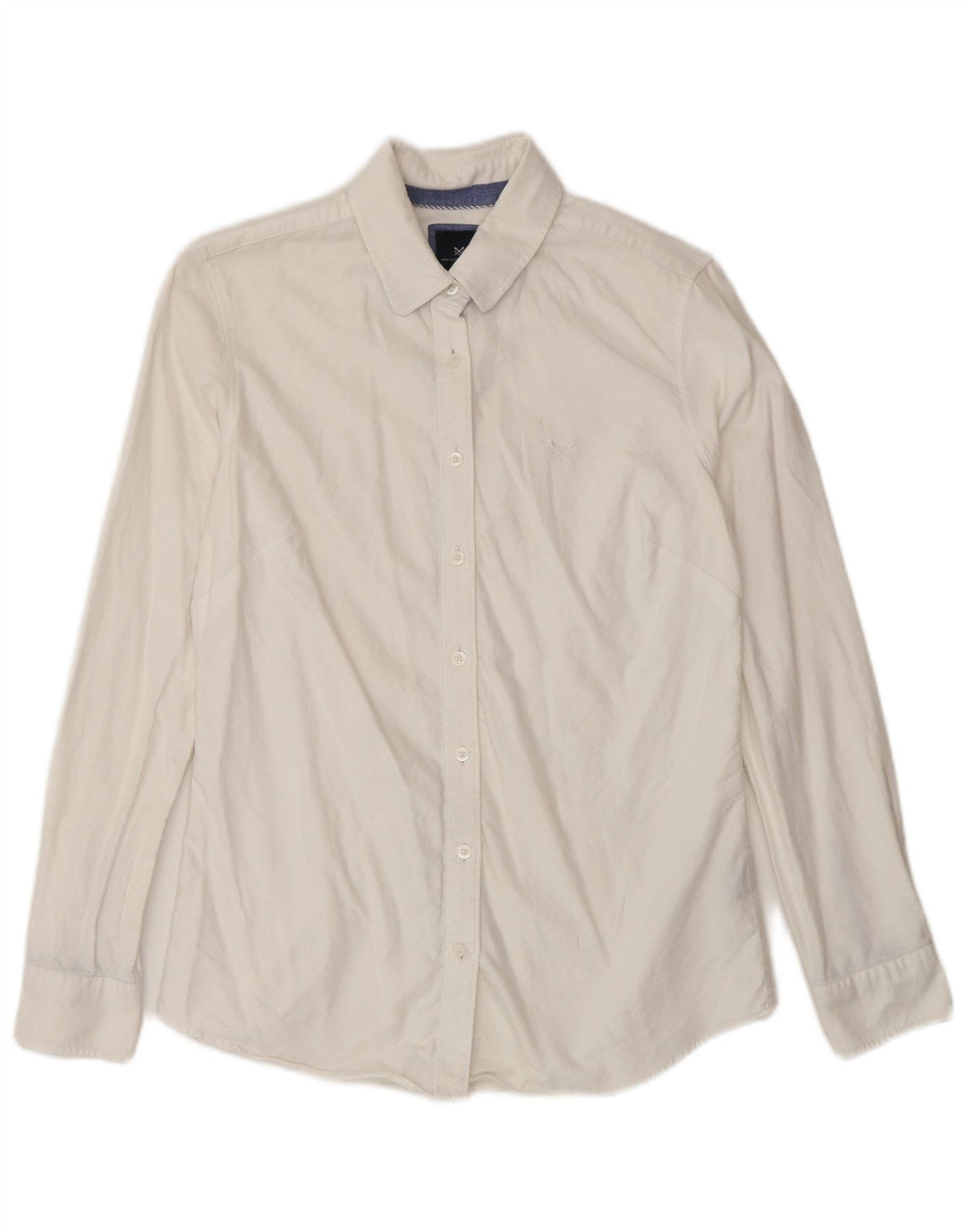 CREW CLOTHING Damska koszula o klasycznym kroju UK 8, mała, biała, bawełniana