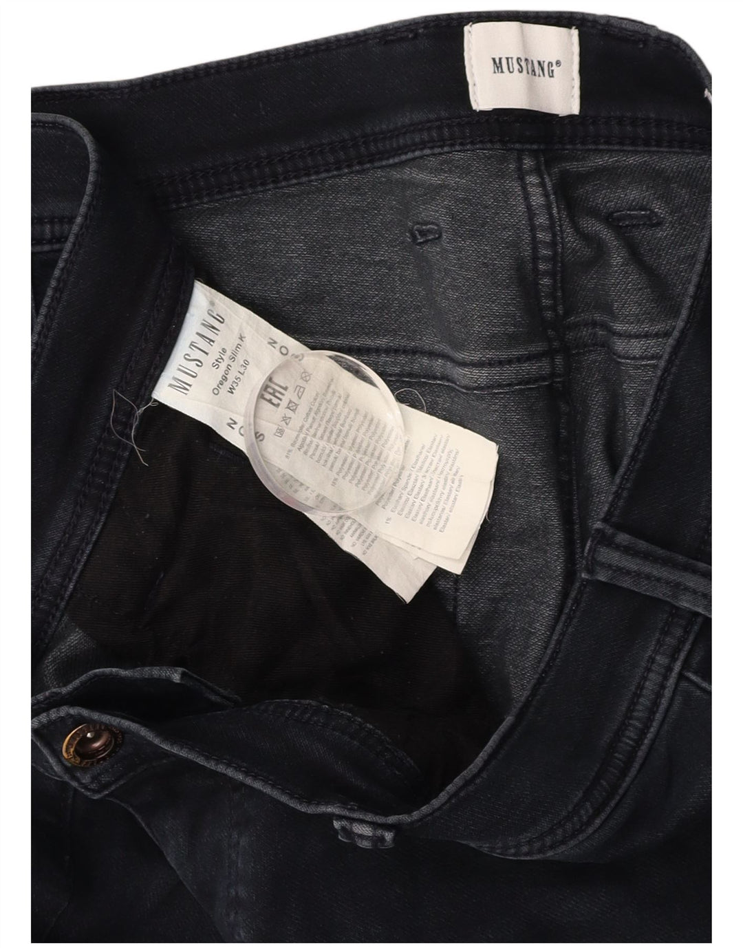 MUSTANG Męskie dżinsy Oregon Slim W35 L30 Granatowe, bawełniane