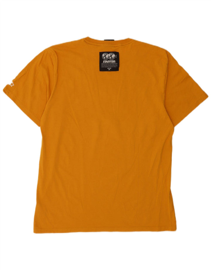 Męska koszulka z grafiką Starter Top 2XL Żółta bawełna