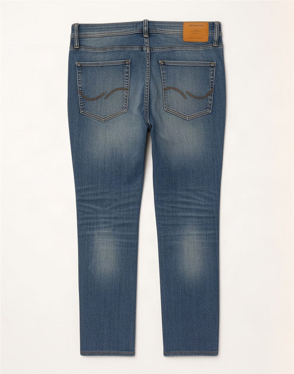 Męskie jeansy typu slim fit Jack & Jones W34 L26 Niebieskie, bawełniane