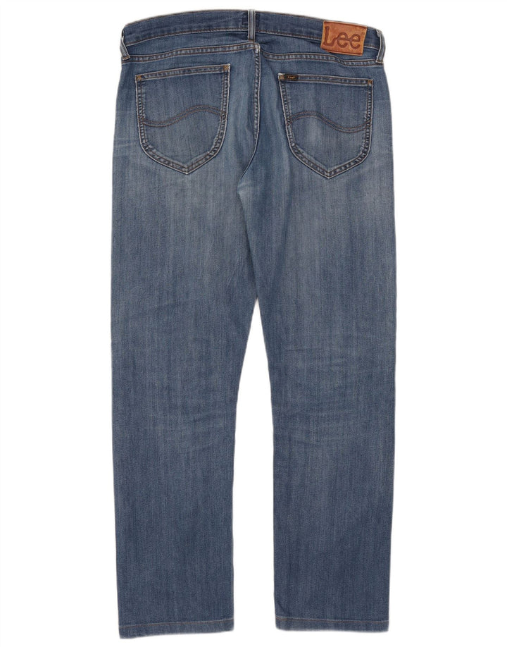 Damskie jeansy Lee Daren Straight W34 L29 Niebieskie bawełniane