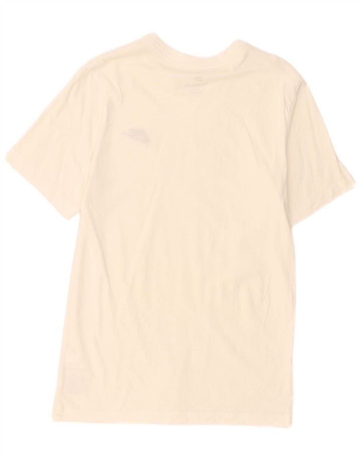 Męski T-shirt Nike, mały, złamanej bieli, bawełniany