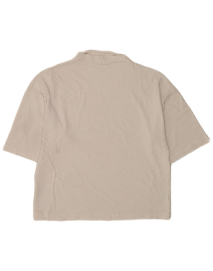 Damska koszulka oversize Zara Top UK 10 Small White Cotton