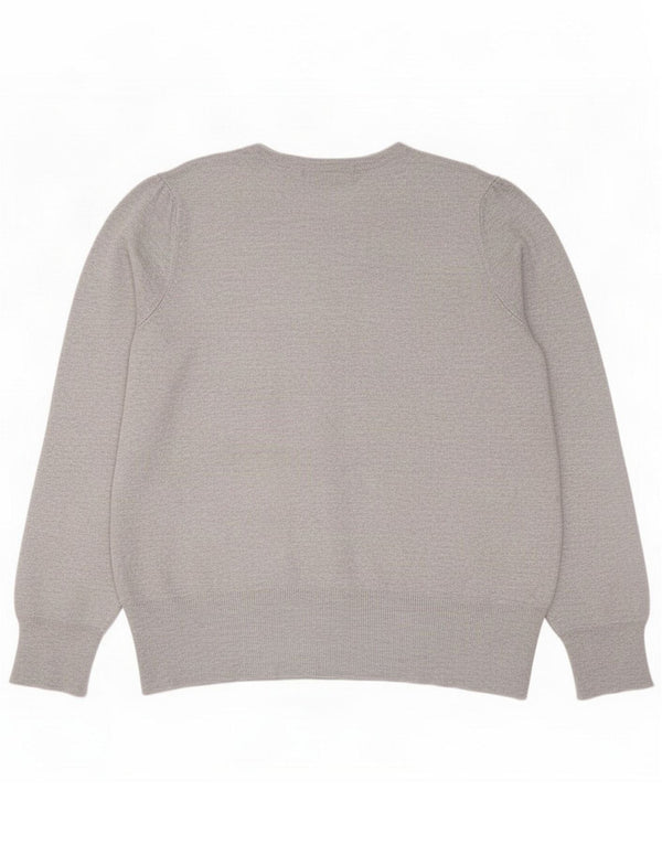 Marks & Spencer Damski sweter kardigan UK 16 Large Szary Wiskoza
