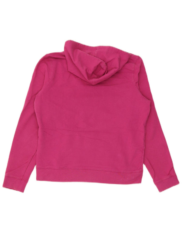 Gap Girls Graphic Hoodie Jumper 8-9 Years Medium Pink Cotton