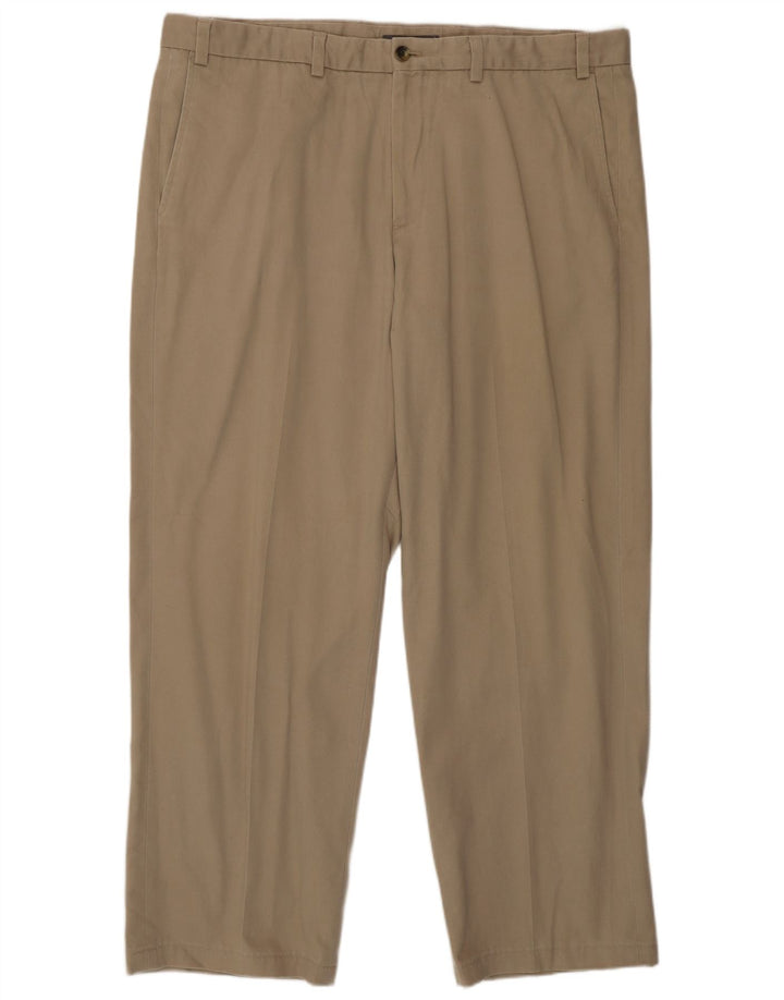 Męskie proste spodnie chino Eddie Bauer W40 L30 beżowe