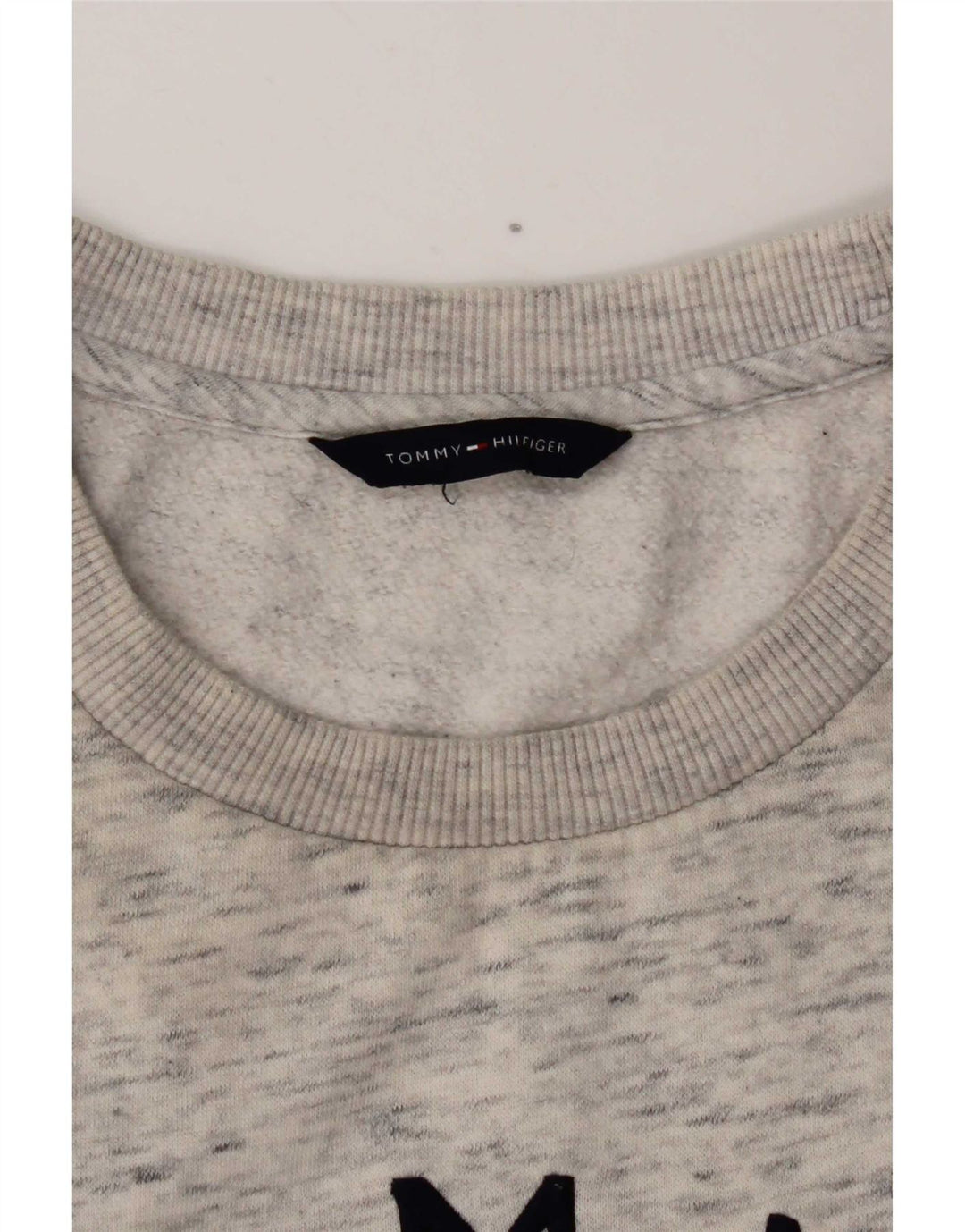 Damska bluza z grafiką Tommy Hilfiger UK 12, średnioszara, nakrapiana