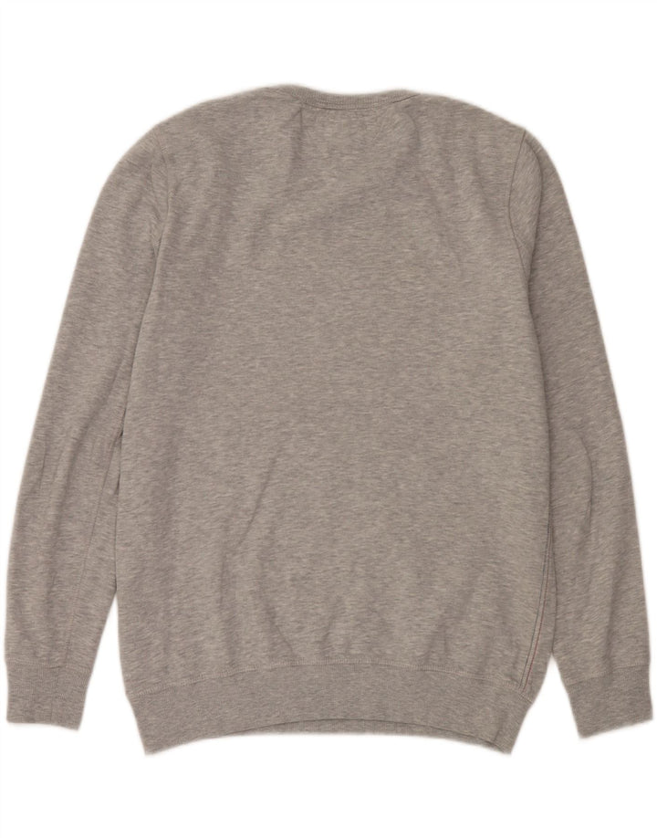 Męska bluza z grafiką Tommy Hilfiger, duża, szara, bawełniana