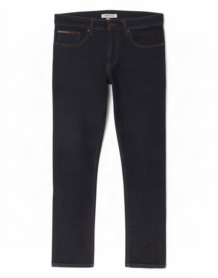 Męskie jeansy Tommy Slim W34 L30 granatowe