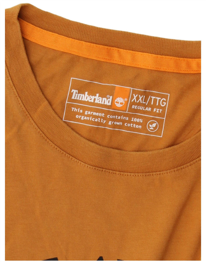 Męska koszulka Timberland o regularnym kroju i regularnym kroju z grafiką, 2XL, pomarańczowe logo