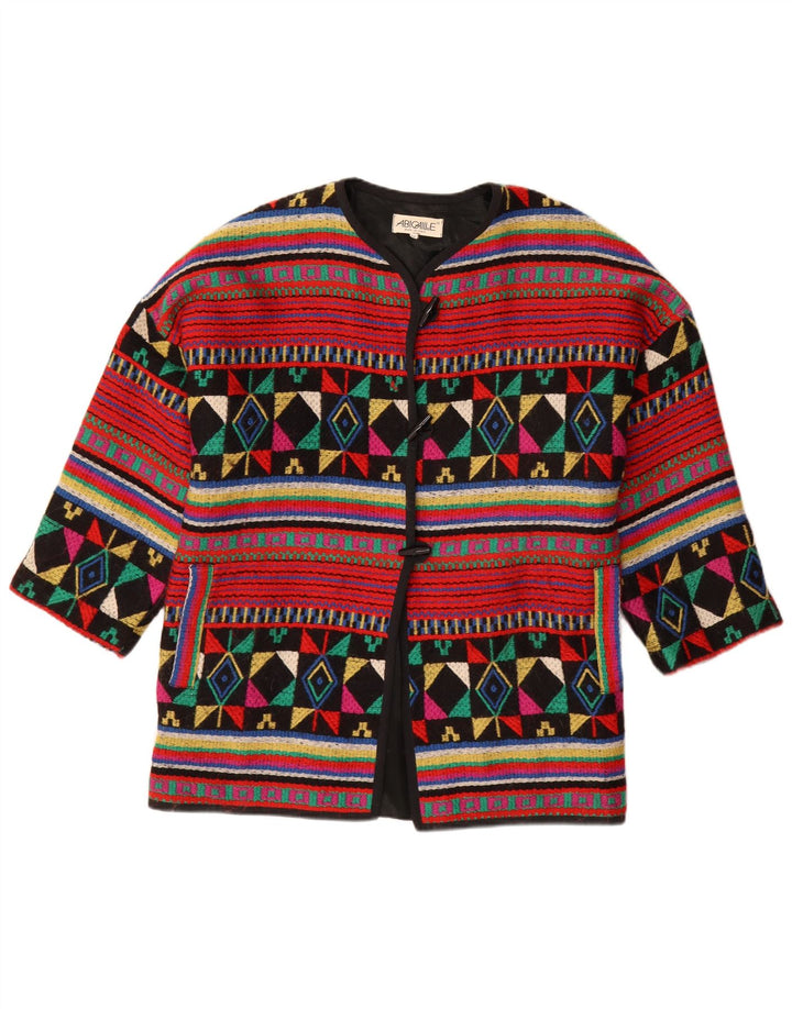 Damska kurtka oversize w stylu vintage IT 44, średnia, wielokolorowa, geometryczna