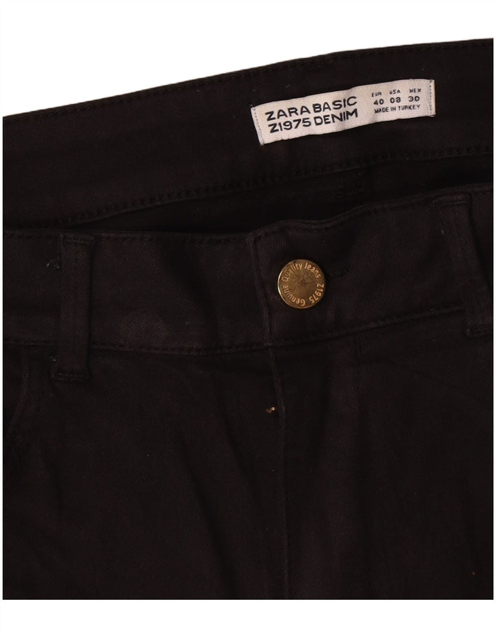 Damskie proste dżinsy Zara EU 40 Medium W30 L30 Czarna bawełna