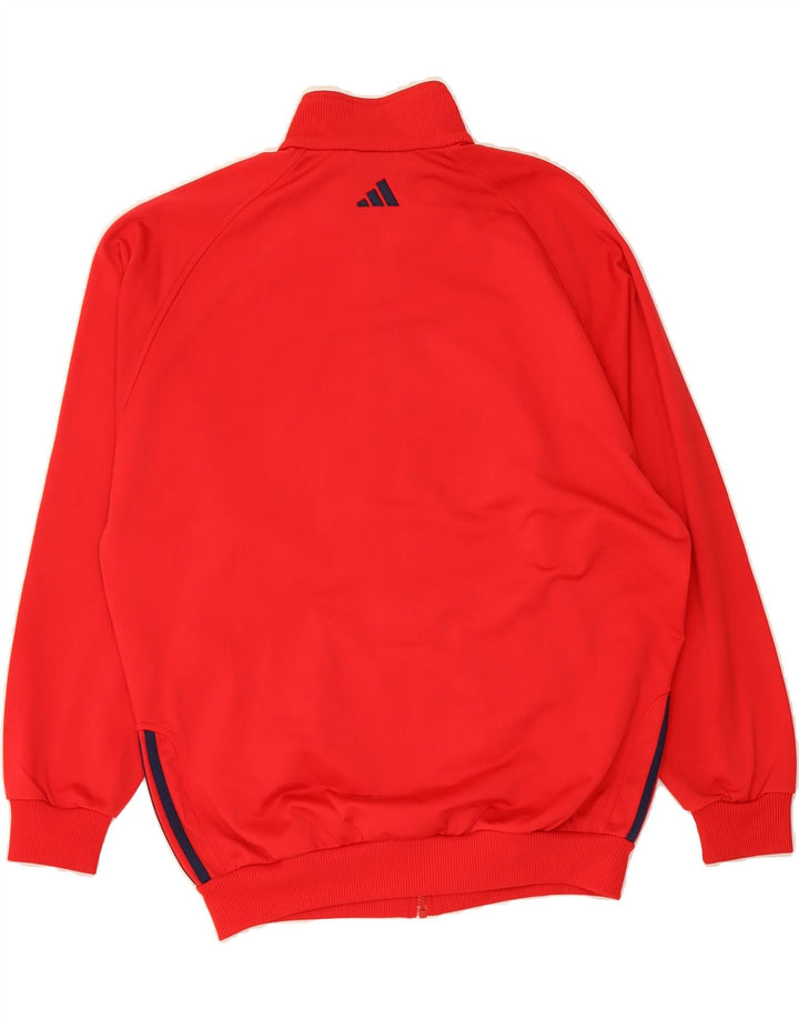 ADIDAS Mens Tracksuit Top Jacket UK 42/44 Large Red Colourblock Polyester Vintage Adidas and Second-Hand Adidas from Messina Hembry 