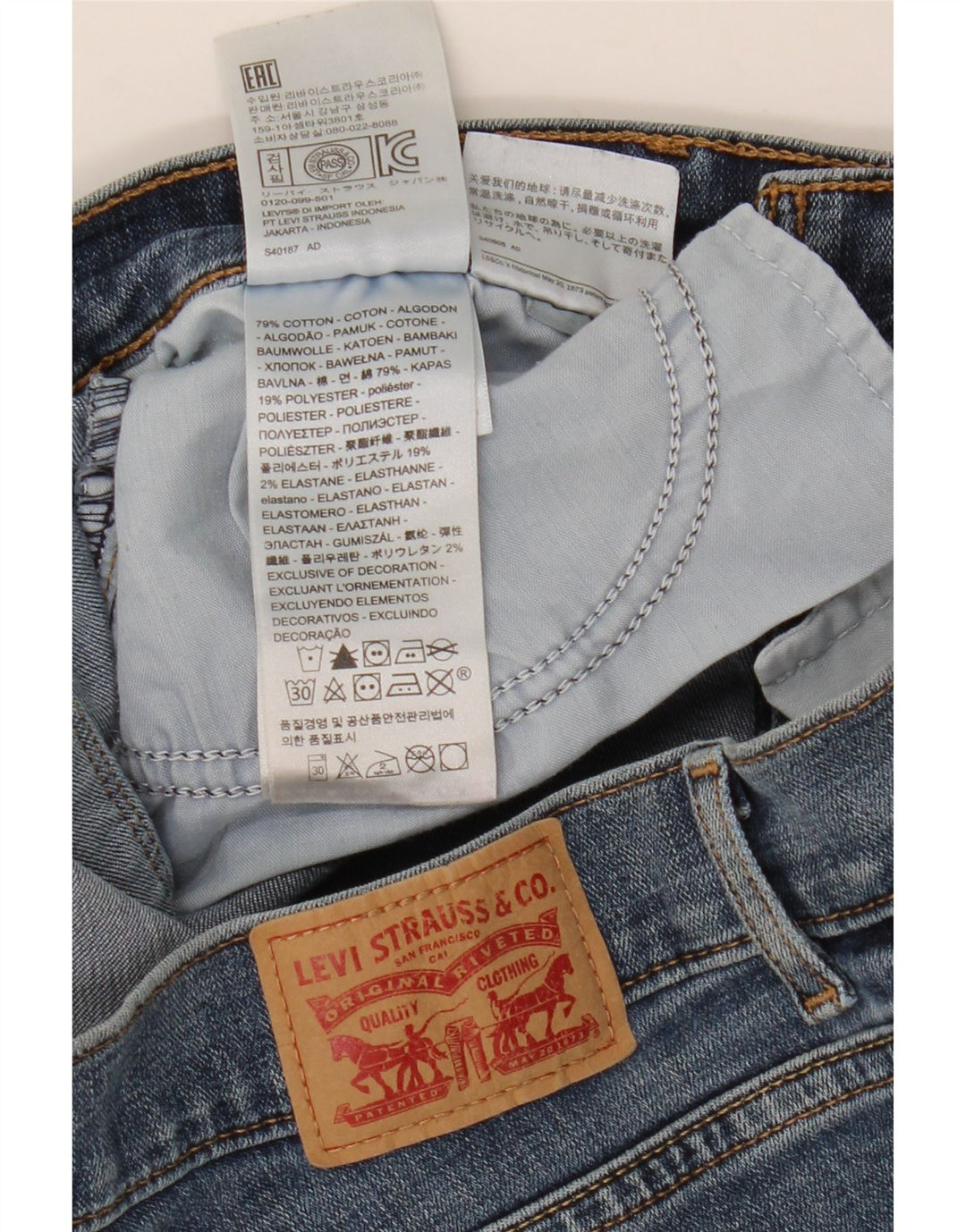 Damskie klasyczne jeansy Bootcut Levi's US 6 Medium W28 L32 Niebieska bawełna