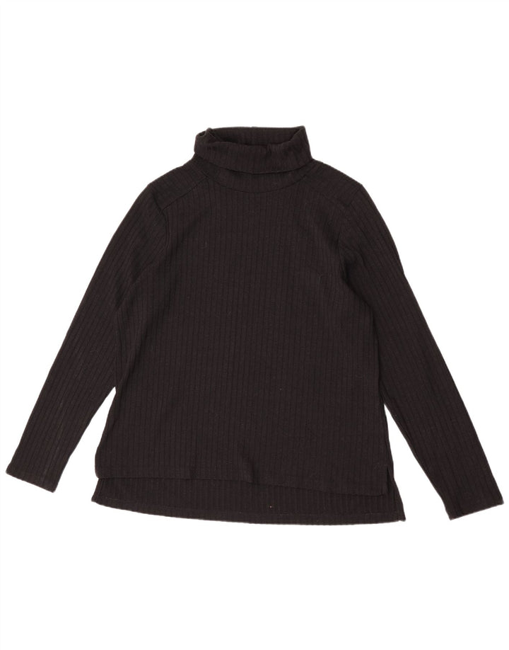 Marks & Spencer Damski sweter z golfem, UK 18 XL, czarny poliester