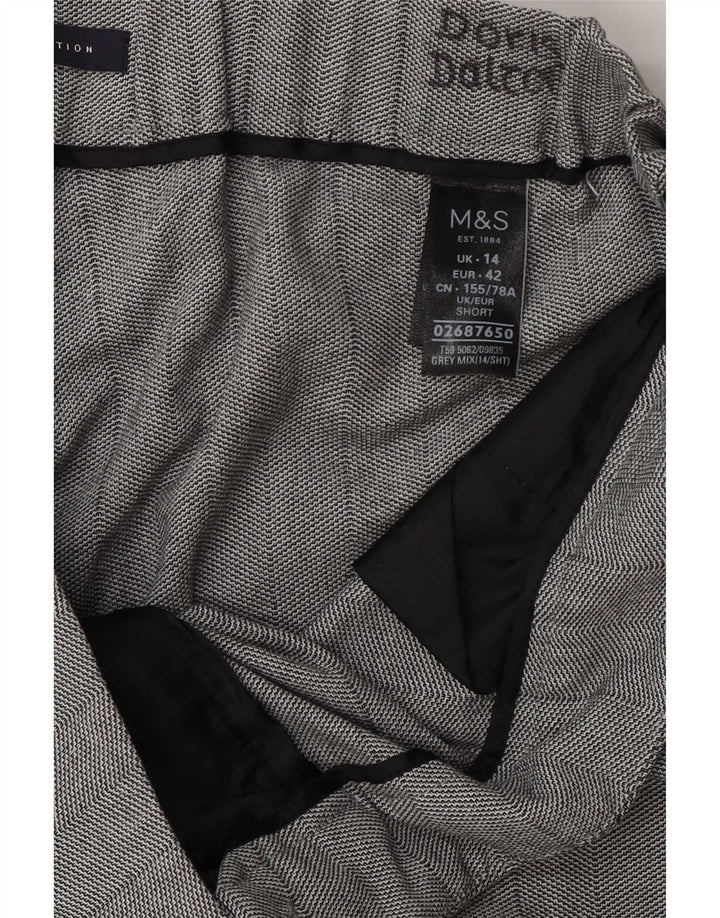 Marks & Spencer Krótkie spodnie damskie UK 14 Large W34 L24 Szary poliester