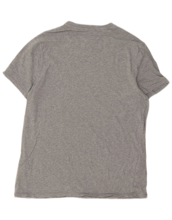 T-shirt męski Tommy Hilfiger, mały, szary, z bawełny w plamki
