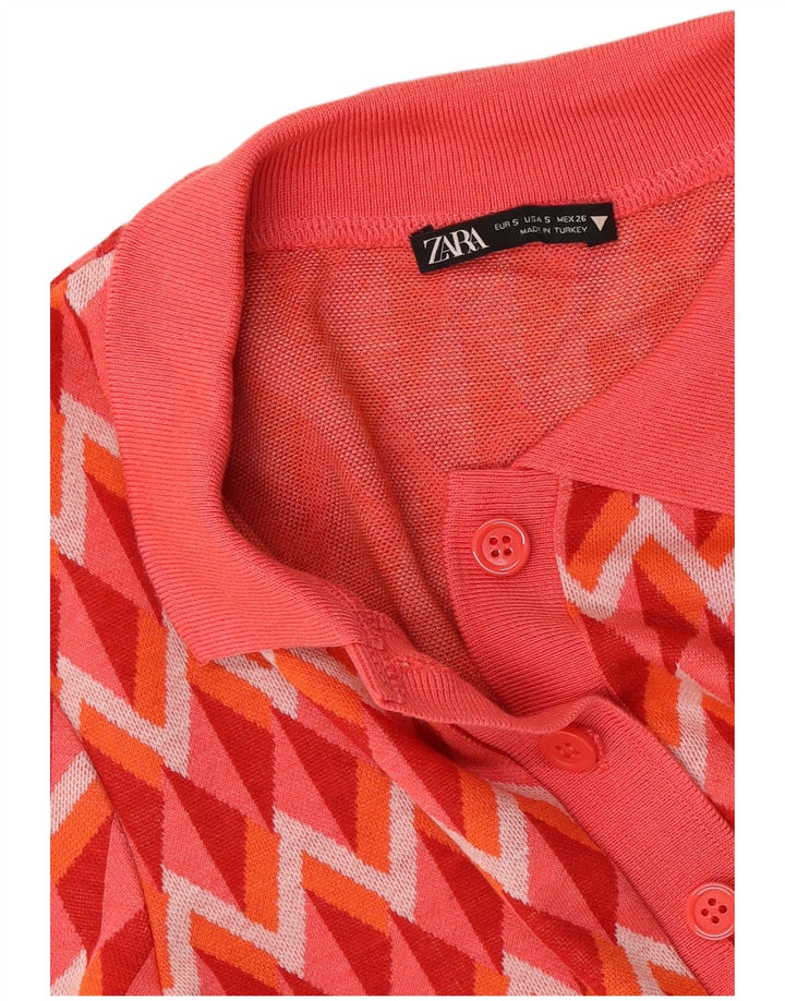 Damska sukienka polo Zara UK 10 Small Red Chevron