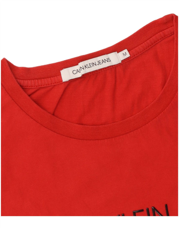 Damska koszulka graficzna Calvin Klein Jeans Top UK 12 Medium Red