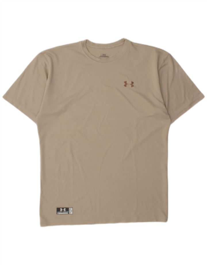 Koszulka męska Under Armour Top XL, beżowy, poliester