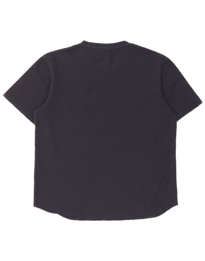 T-shirt męski Zara Top, średni, granatowy, bawełniany