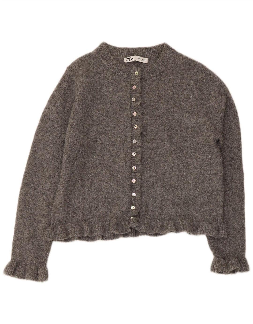 Sweter damski Zara Bolero UK 14, średni szary poliester