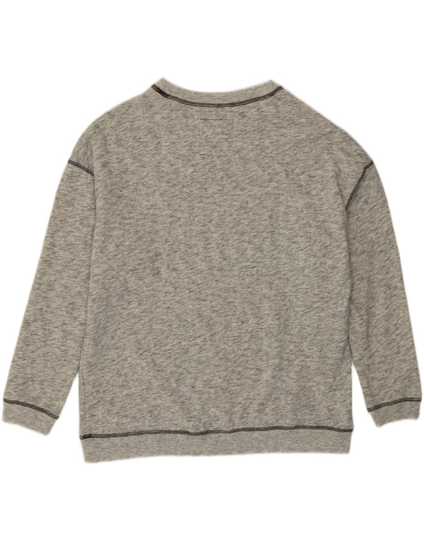 Damska bluza z grafiką Hollister UK 14, średnioszara, nakrapiana