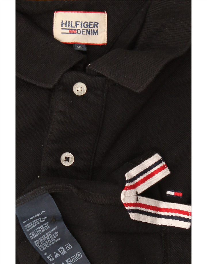 Męska koszulka polo TOMMY HILFIGER XL, czarna, bawełniana