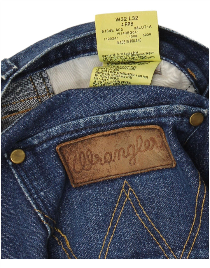 Męskie spodenki jeansowe Wrangler 4 RRB W32 Średnioniebieskie, bawełniane