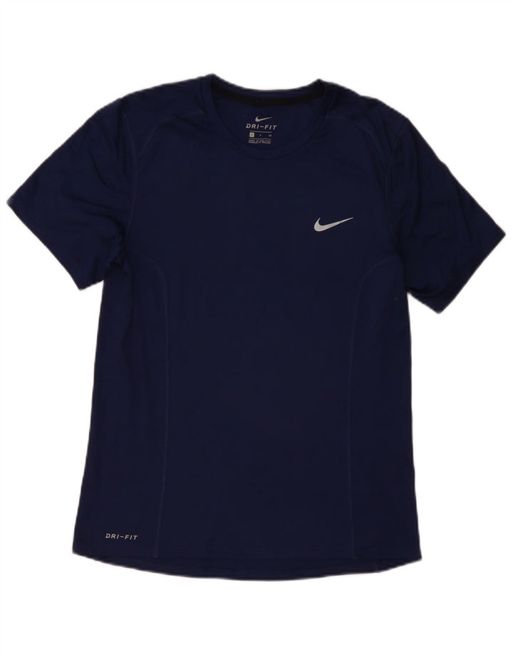 Męski T-shirt NIKE Dri Fit, mały, granatowy