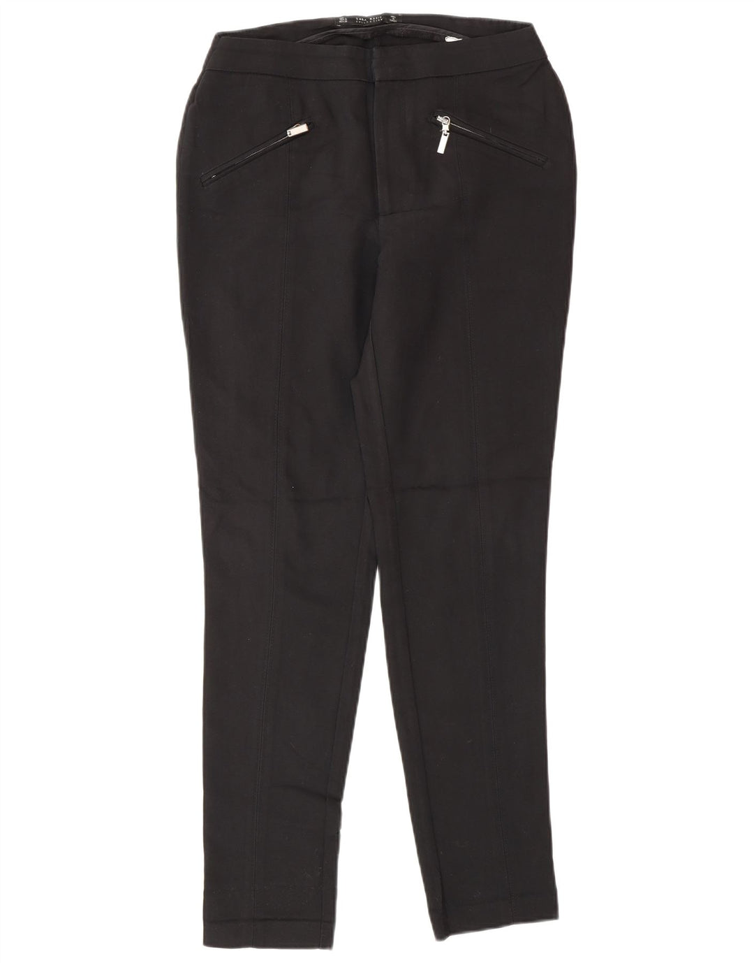 Spodnie damskie Zara Slim Casual, średnie W28 L28, czarne