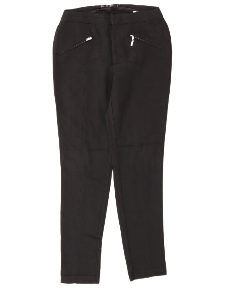 Spodnie damskie Zara Slim Casual, średnie W28 L28, czarne