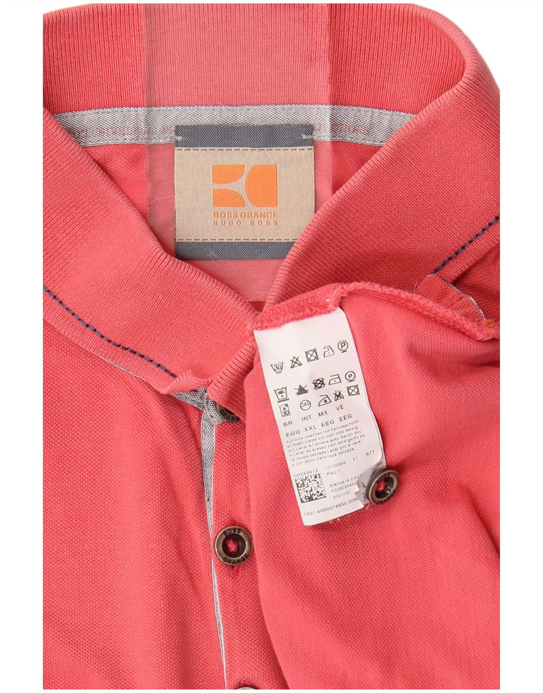 Męska koszulka polo HUGO BOSS 2XL, różowa, bawełniana