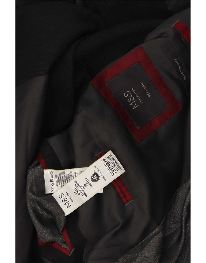 Marks & Spencer Męska marynarka zapinana na 2 guziki, UK 46 XL, szary poliester